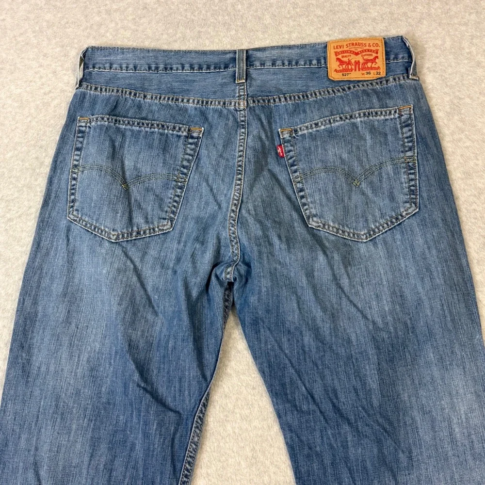 Levi's 527 Slim Bootcut Jeans Mens 36x32 Medium Wash‎ Denim Blue 05527-0175